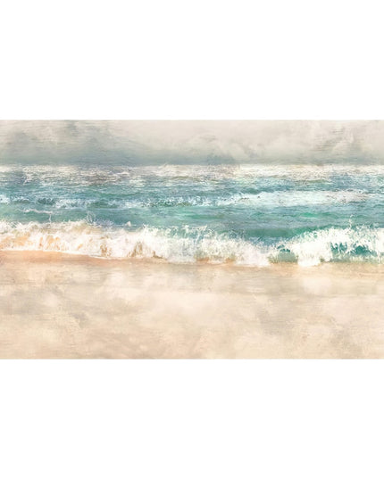Riding the Waves: Serene Beach Surf Canvas Print 
