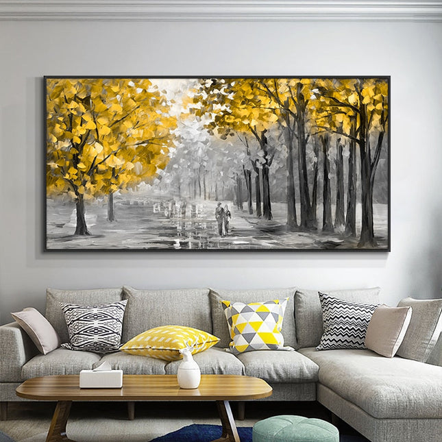 Romantic Stroll: A Path to Love Romantic Moment Wall Poster 