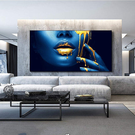 Blue Face Wall Poster