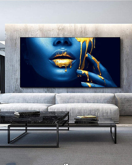 Blue Face Wall Poster