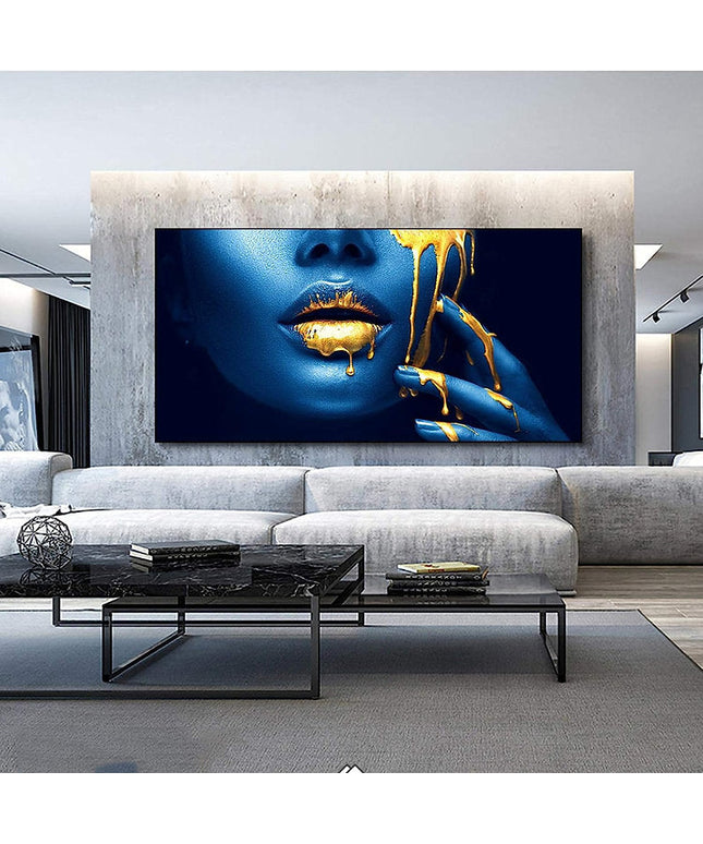 Blue Face Wall Poster
