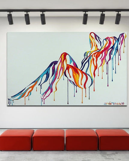 Sexy Pop Art - Abstract Nude Girl Canvas Poster Wall Poster