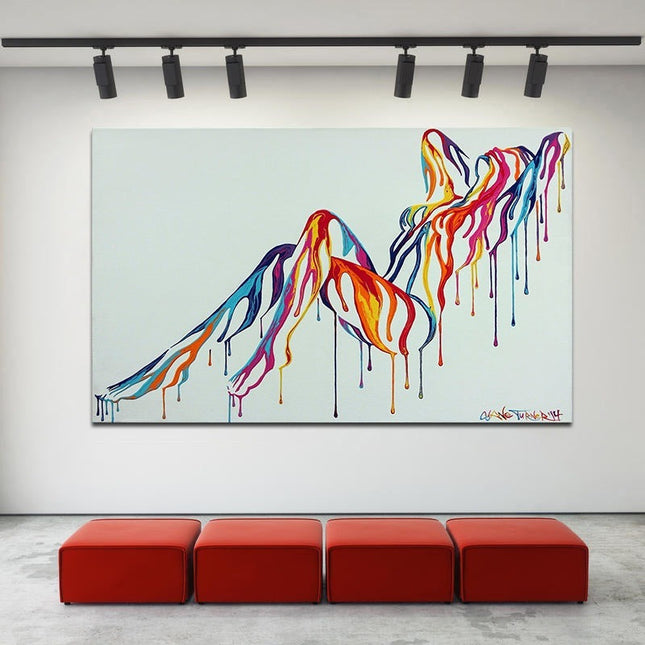 Sexy Pop Art - Abstract Nude Girl Canvas Poster Wall Poster