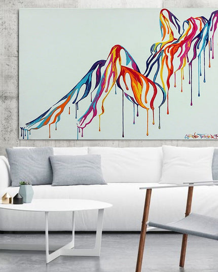 Sexy Pop Art - Abstract Nude Girl Canvas Poster Wall Poster