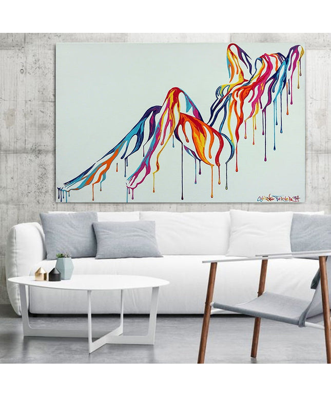 Sexy Pop Art - Abstract Nude Girl Canvas Poster Wall Poster