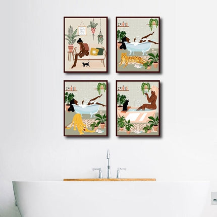 Soulful Expressions: African Woman Boho Art Print 