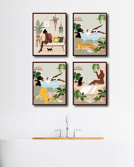 Soulful Expressions: African Woman Boho Art Print 