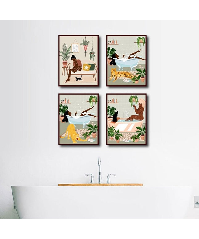 Soulful Expressions: African Woman Boho Art Print 