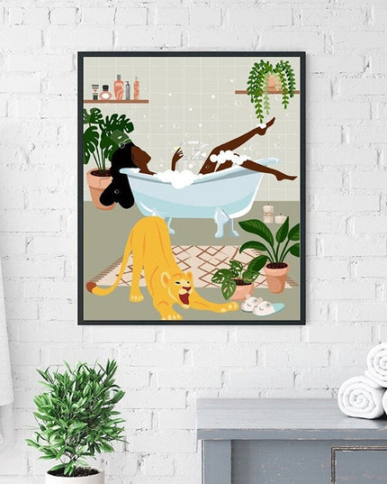 Soulful Expressions: African Woman Boho Art Print 