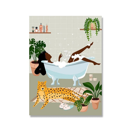 Soulful Expressions: African Woman Boho Art Print 