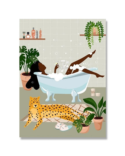 Soulful Expressions: African Woman Boho Art Print 