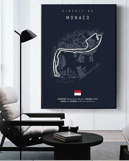 Speed and Precision: F1 Formula 1 Track Circuit Wall Poster 