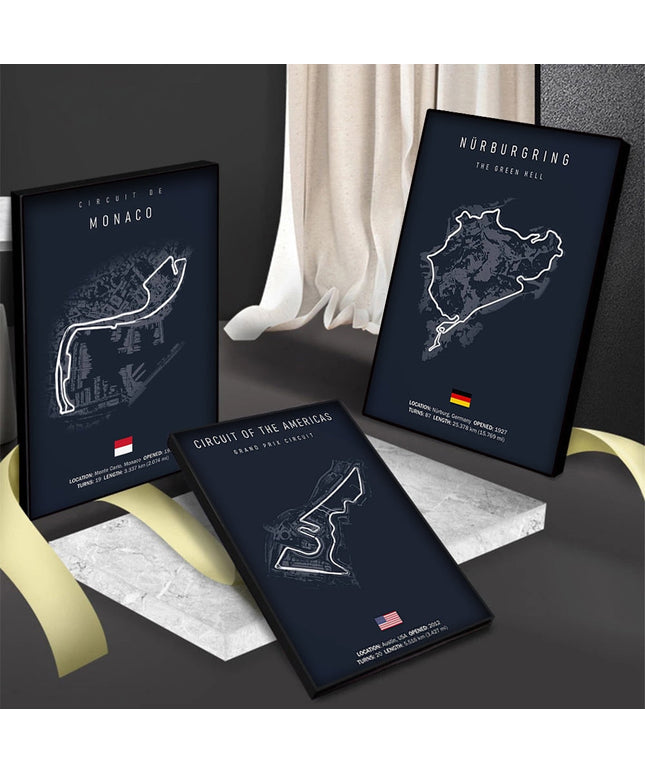 Speed and Precision: F1 Formula 1 Track Circuit Wall Poster 