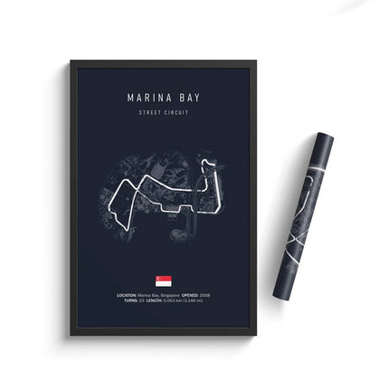 Speed and Precision: F1 Formula 1 Track Circuit Wall Poster 