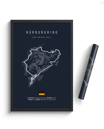 Speed and Precision: F1 Formula 1 Track Circuit Wall Poster 