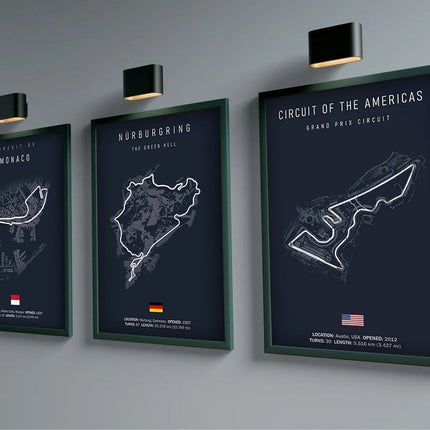 Speed and Precision: F1 Formula 1 Track Circuit Wall Poster 