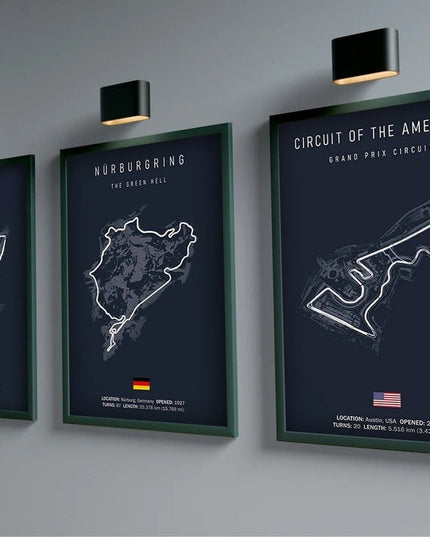 Speed and Precision: F1 Formula 1 Track Circuit Wall Poster 