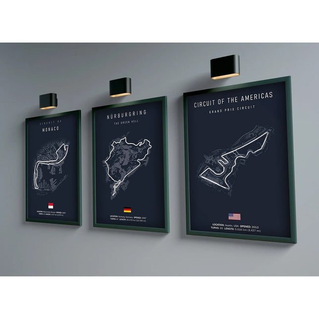 Speed and Precision: F1 Formula 1 Track Circuit Wall Poster 