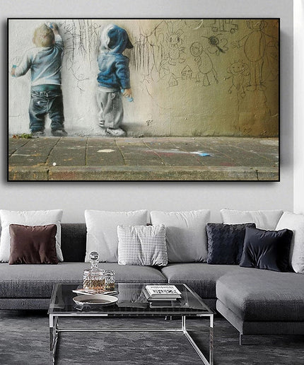 Young Hoodlums - Banksy Wall Poster