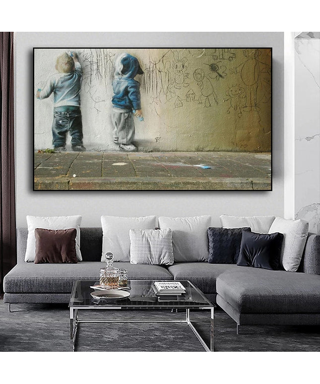 Young Hoodlums - Banksy Wall Poster