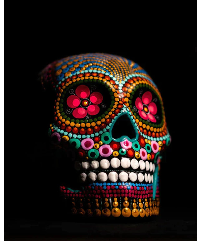 Dreamy Skull: Colorful Paint Art Print Wall Poster