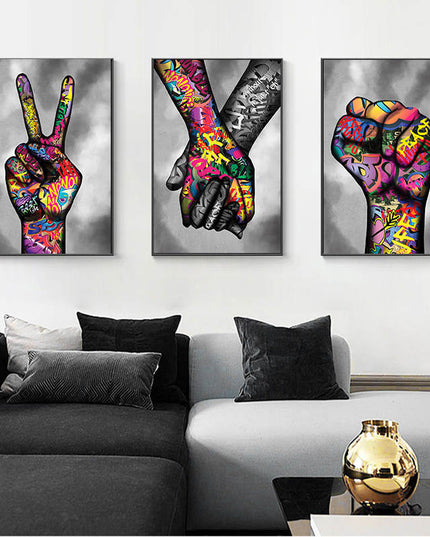 Tenacious Spirit - Hand on Never Give Up Graffiti Poster Wall Poster