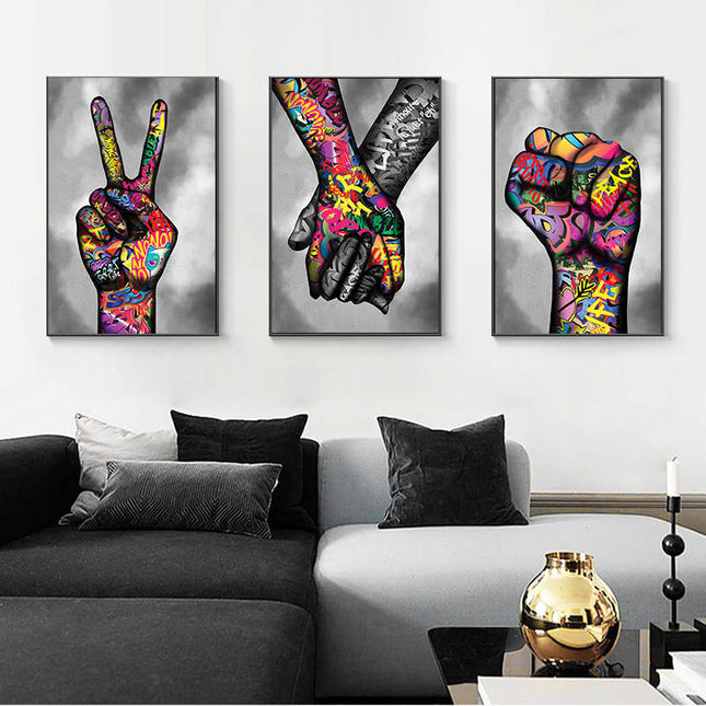 Tenacious Spirit - Hand on Never Give Up Graffiti Poster Wall Poster