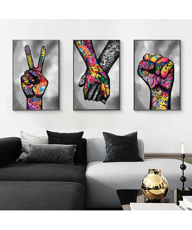 Tenacious Spirit - Hand on Never Give Up Graffiti Poster Wall Poster
