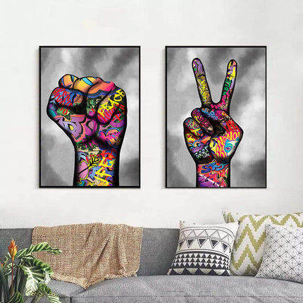 Tenacious Spirit - Hand on Never Give Up Graffiti Poster Wall Poster