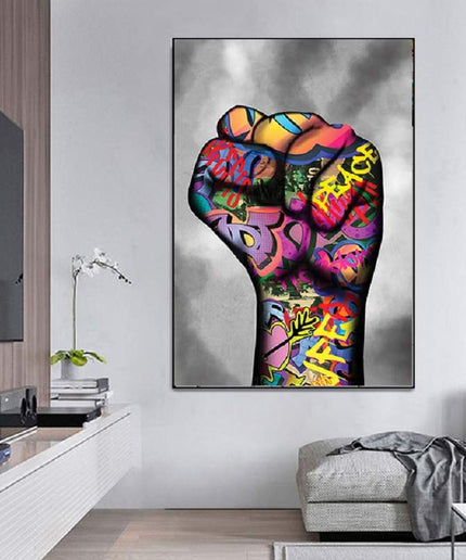 Tenacious Spirit - Hand on Never Give Up Graffiti Poster Wall Poster