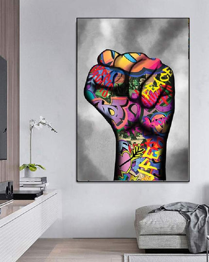 Tenacious Spirit - Hand on Never Give Up Graffiti Poster Wall Poster