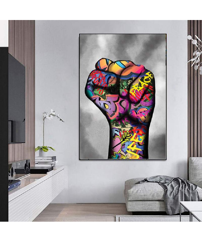 Tenacious Spirit - Hand on Never Give Up Graffiti Poster Wall Poster