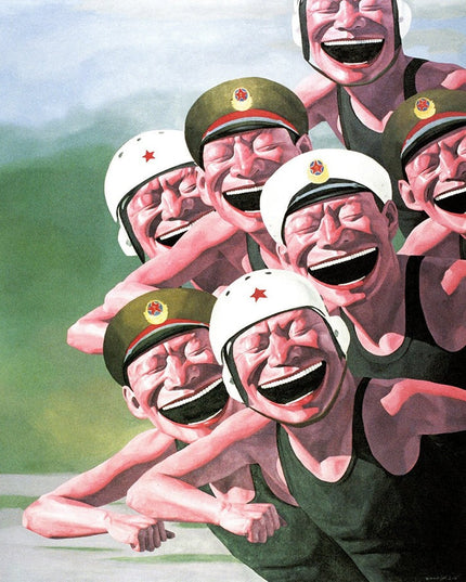 The Art of Helplessness - Yue Minjun Laughing Man Art Canvas Print Wall Poster