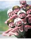 Yue Minjun Laughing Man - H / 12 x 16 inch / 30 x 40 cm