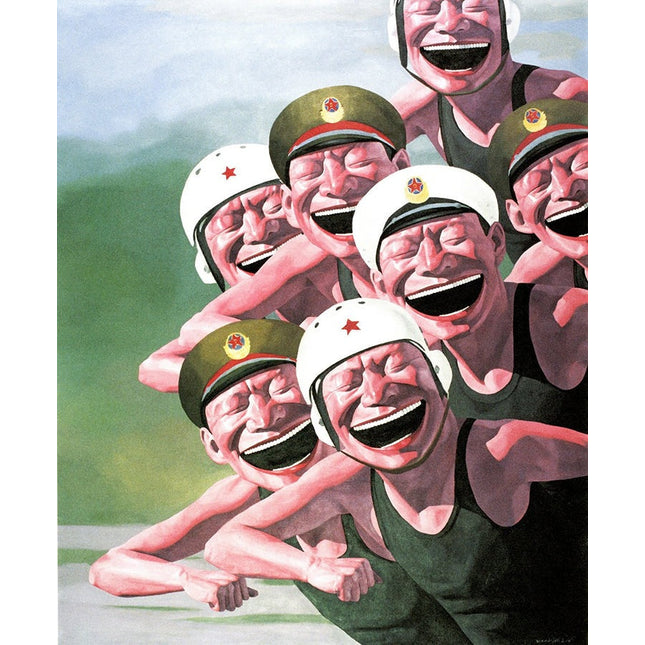 The Art of Helplessness - Yue Minjun Laughing Man Art Canvas Print Wall Poster