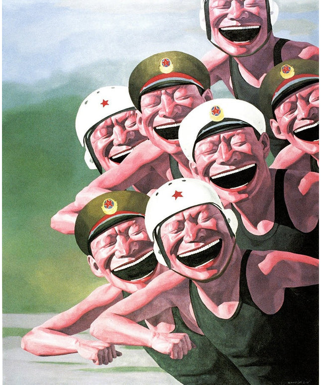 The Art of Helplessness - Yue Minjun Laughing Man Art Canvas Print Wall Poster