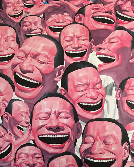 The Art of Helplessness - Yue Minjun Laughing Man Art Canvas Print Wall Poster