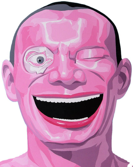 The Art of Helplessness - Yue Minjun Laughing Man Art Canvas Print Wall Poster