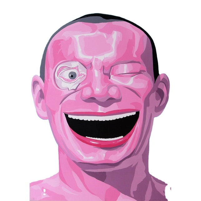 The Art of Helplessness - Yue Minjun Laughing Man Art Canvas Print Wall Poster