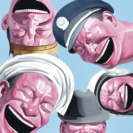 The Art of Helplessness - Yue Minjun Laughing Man Art Canvas Print Wall Poster