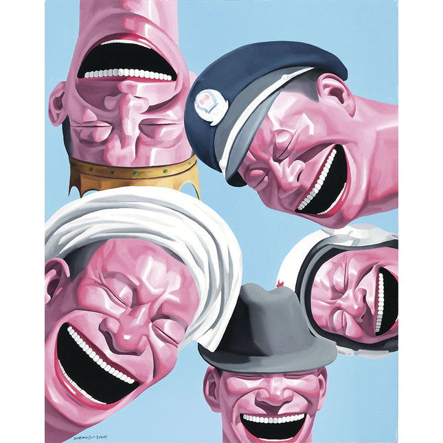 The Art of Helplessness - Yue Minjun Laughing Man Art Canvas Print Wall Poster
