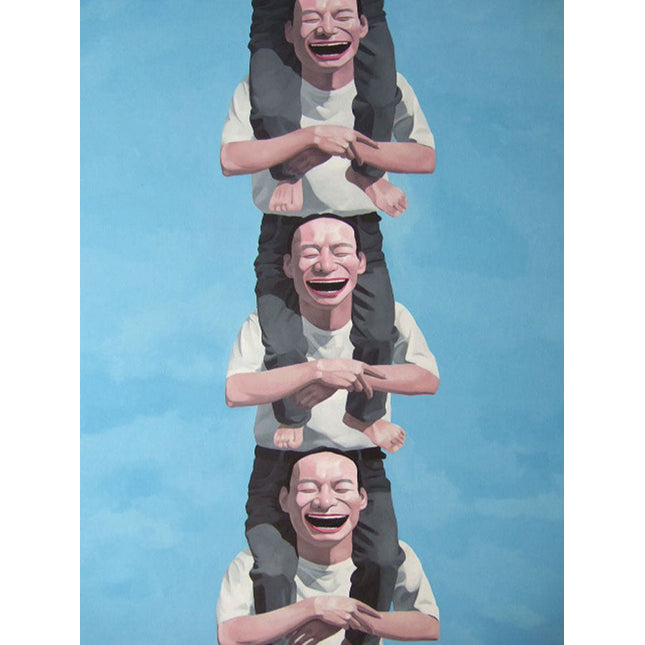 The Art of Helplessness - Yue Minjun Laughing Man Art Canvas Print Wall Poster