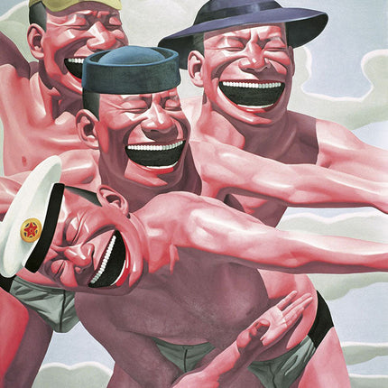 The Art of Helplessness - Yue Minjun Laughing Man Art Canvas Print Wall Poster