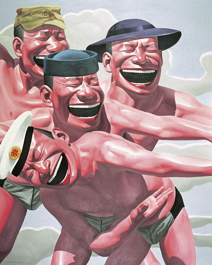 The Art of Helplessness - Yue Minjun Laughing Man Art Canvas Print Wall Poster