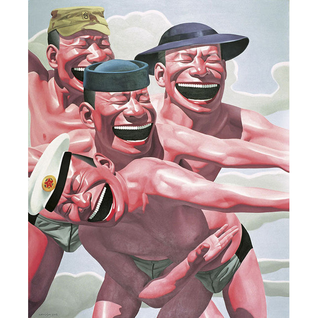 The Art of Helplessness - Yue Minjun Laughing Man Art Canvas Print Wall Poster
