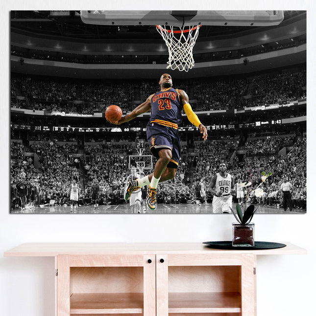 The King Reigns Supreme - LeBron James Windmill Dunk Poster Wall Poster