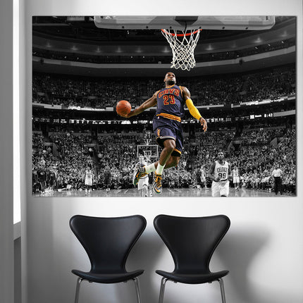 The King Reigns Supreme - LeBron James Windmill Dunk Poster Wall Poster