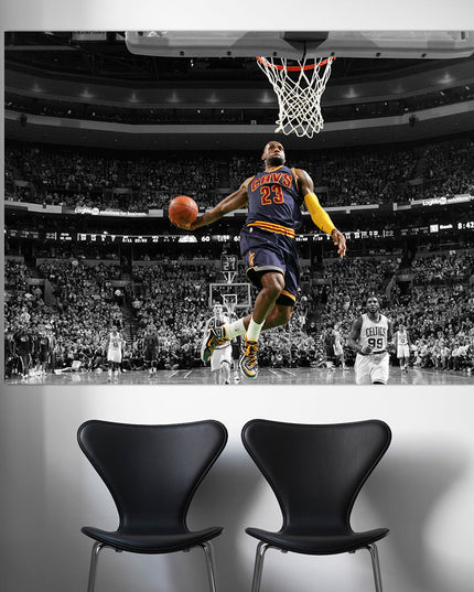The King Reigns Supreme - LeBron James Windmill Dunk Poster Wall Poster