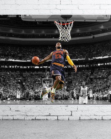 The King Reigns Supreme - LeBron James Windmill Dunk Poster Wall Poster
