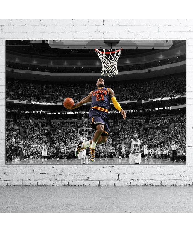 The King Reigns Supreme - LeBron James Windmill Dunk Poster Wall Poster